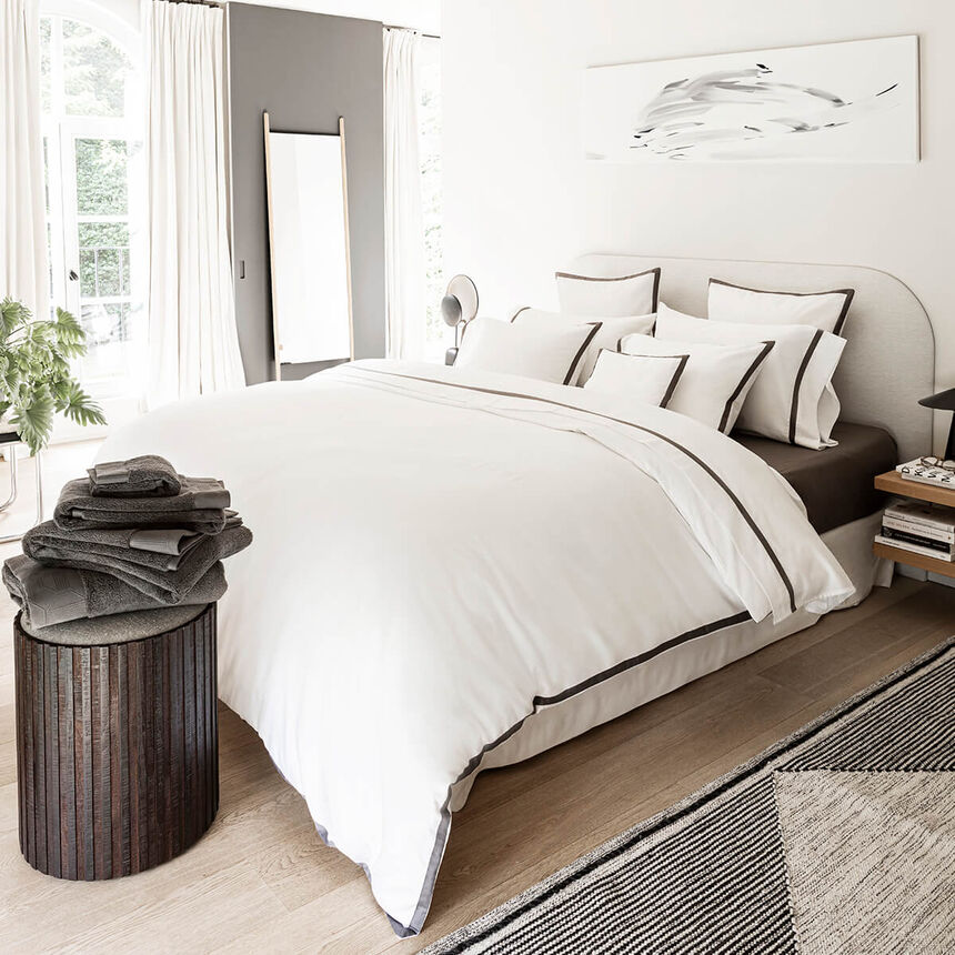 Duvet cover Apparat Dark grey 135X200 100% cotton, , hi-res image number 0