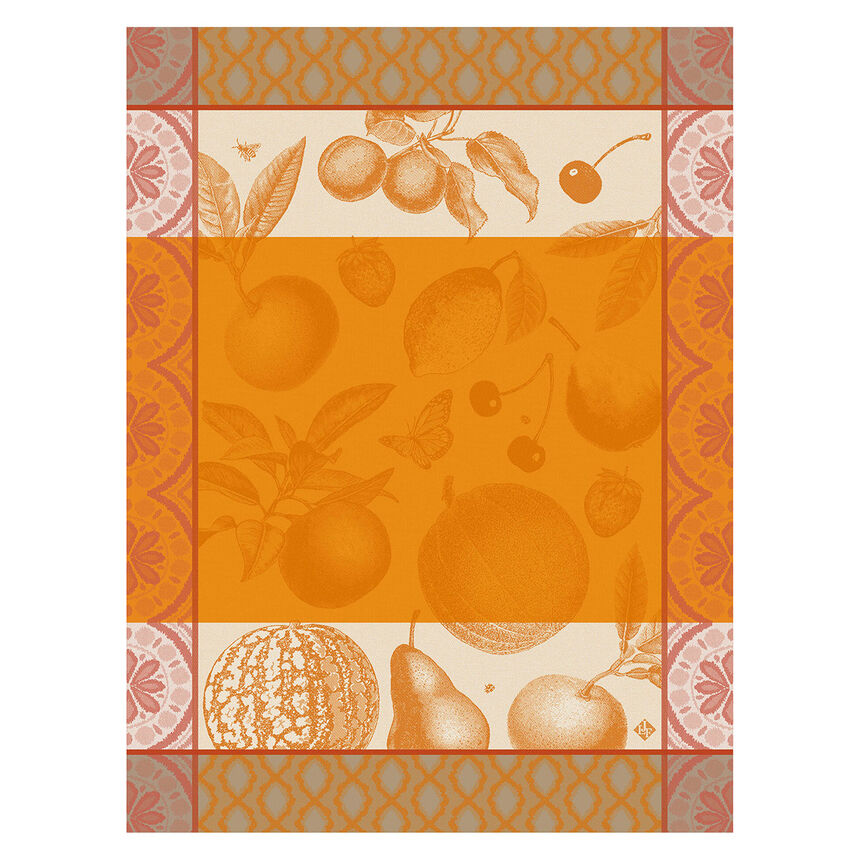 Tea towel Arri&egrave;re-Pays Orange 60x80 100% cotton, , hi-res image number 0