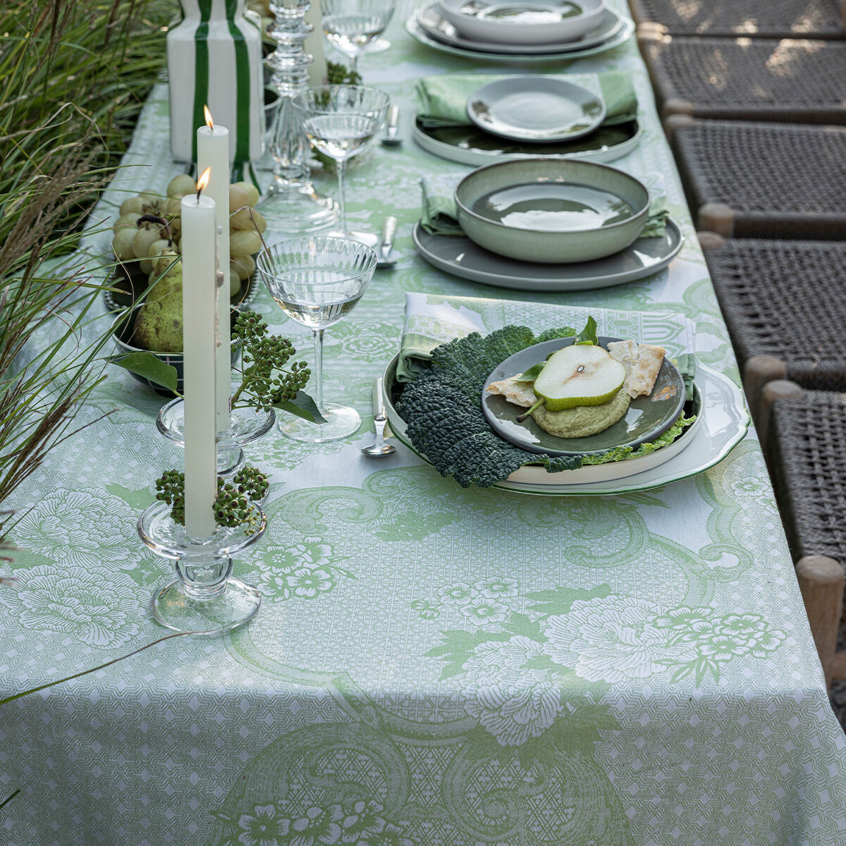 Tablecloth Promenade Impériale Cotton | Le Jacquard Français