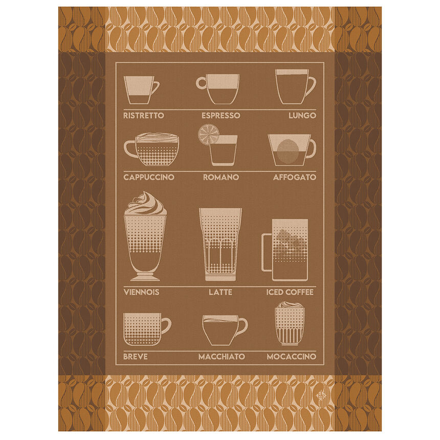 Tea towel Barista Brown 60x80 100% cotton, , hi-res image number 0