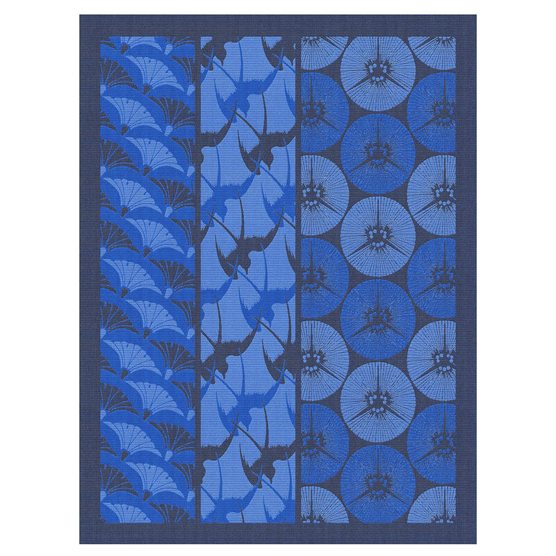 Tea towel Yukata Blue  100% cotton, , hi-res image number 2