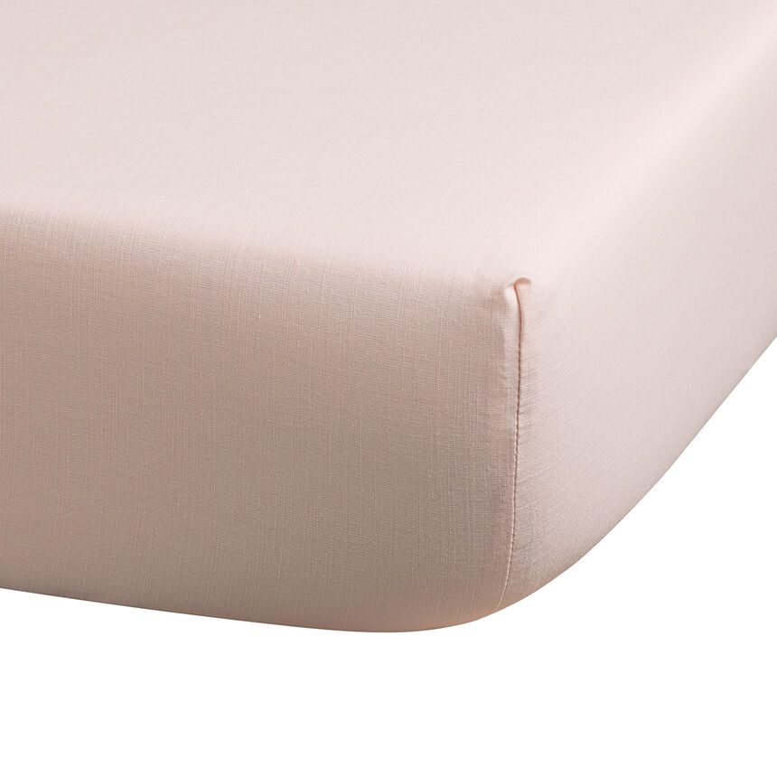 Fitted sheet Eclat Pink 90X200X35 100% cotton, , hi-res image number 0