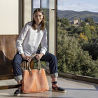 Shoulder bag Palme Orange  100% cotton, acrylic coating. Garnish: Cattle leather, , hi-res image number 0