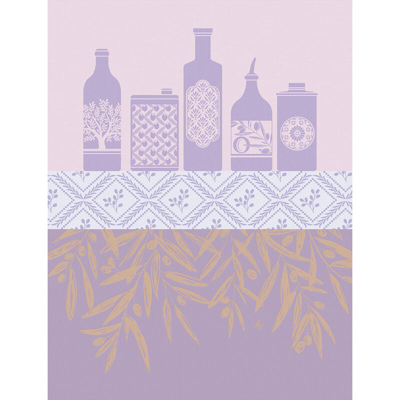 Tea towel Huiles provençales Purple 60x80 100% cotton, , hi-res image number 0