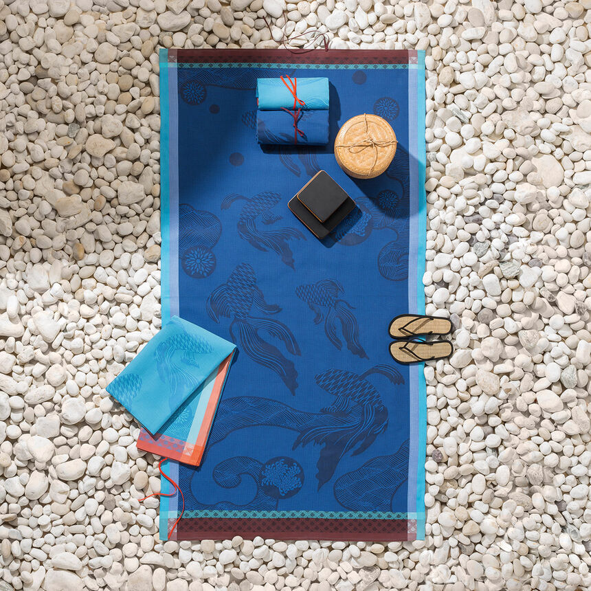 Beach towel Oc&eacute;anique Abyss 100x200 100% cotton, , hi-res image number 0