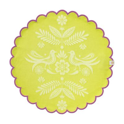 Coated placemat Alegria Green &Oslash;38 100% cotton