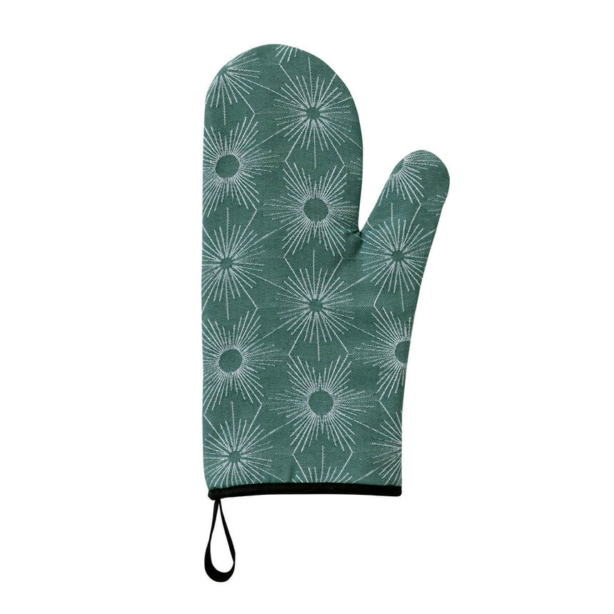 Oven gauntlet Sous les &eacute;toiles Green Unique size 100% cotton, , hi-res image number 0