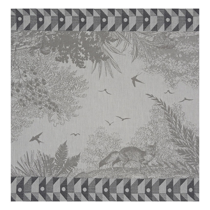 Napkin For&ecirc;t enchant&eacute;e Grey 55x55 100% cotton, , hi-res image number 1