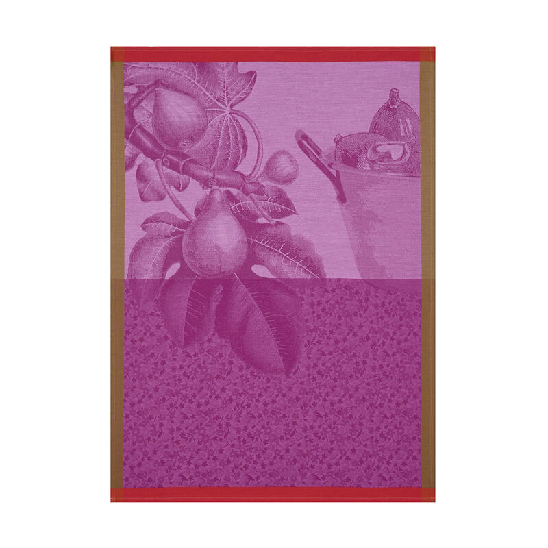 Tea towel Fruits du verger Purple 60x80 100% cotton, , hi-res image number 0