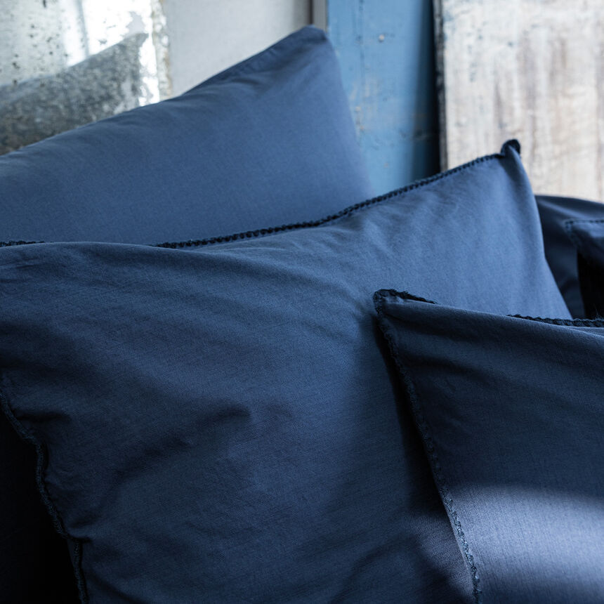 Pillowcase Eclat Blue 40X80 100% cotton, , hi-res image number 1