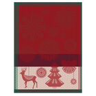 Tea towel Lumières d'étoiles Red 60x80 100% cotton, , hi-res image number 1