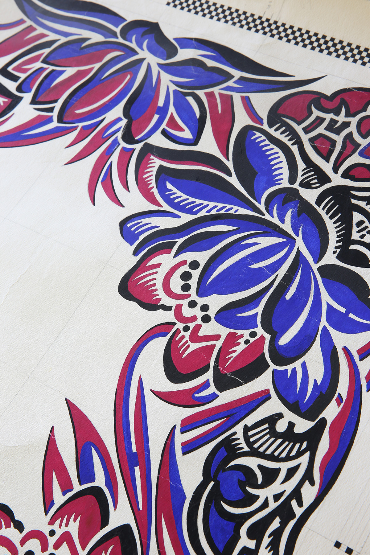Pattern being created