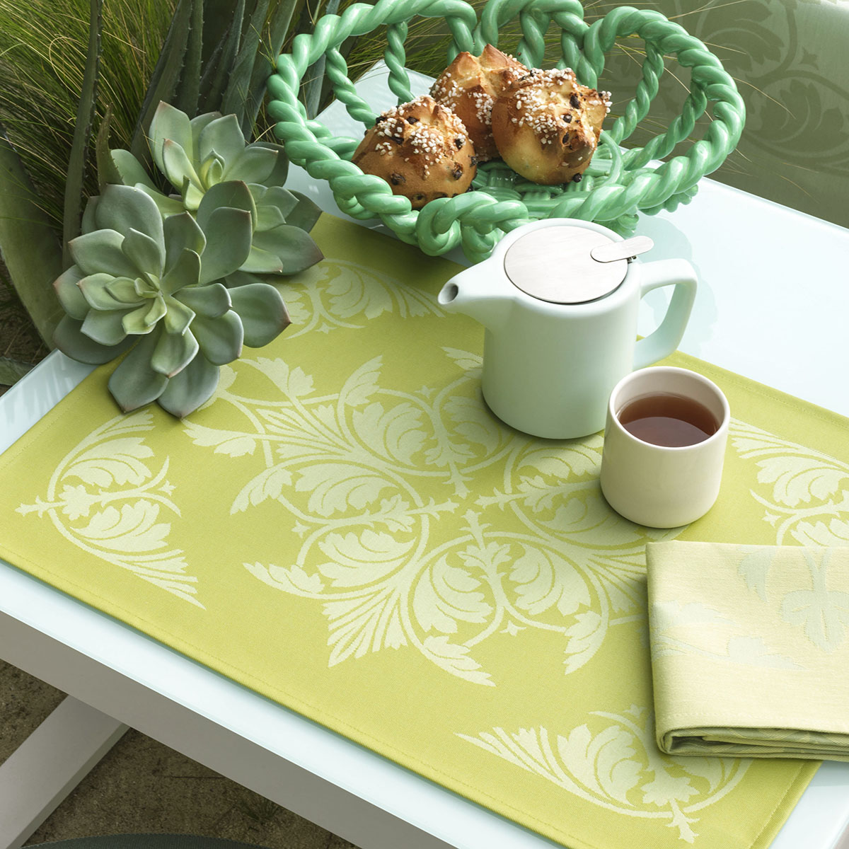 Washable fabric placemats Made in France Le Jacquard Français