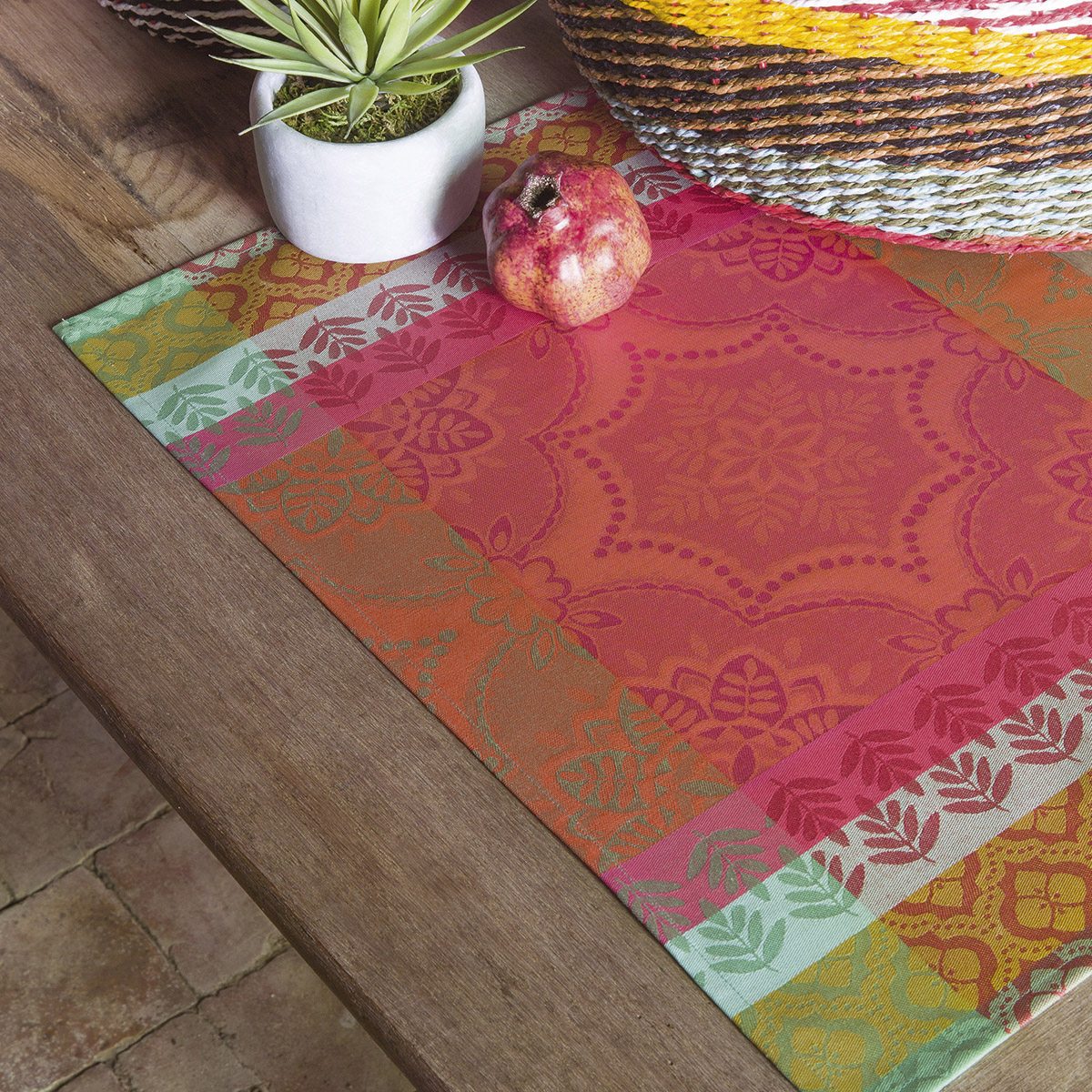 Washable fabric placemats Made in France Le Jacquard Français